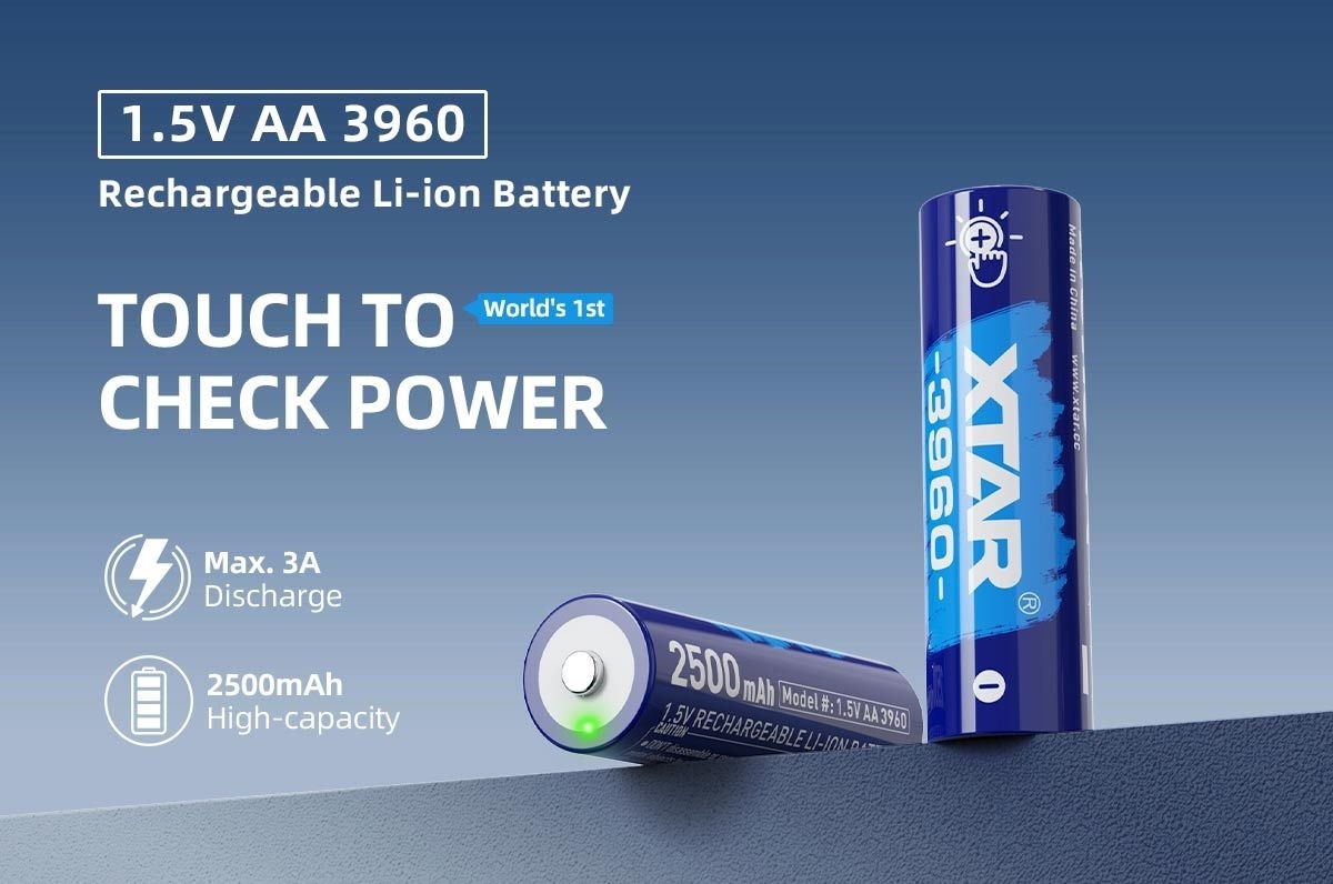 Xtar AA 1.5V 3960mWh batterier 4 stk.
