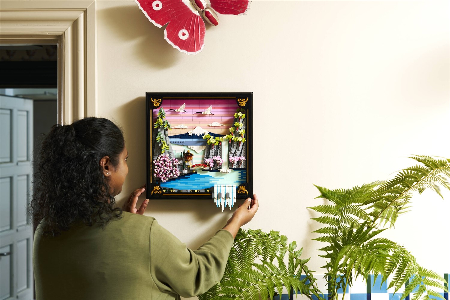 LEGO Kunstlandskab med japanske kirseb�rtr�er