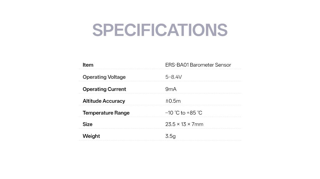 Radiomaster ERS-BA01 - Barometric Altitude ELRS