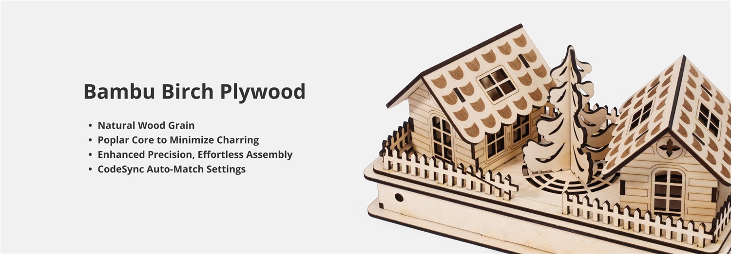 Bambu Lab  Birkekrydsfiner 300x300x3mm - 6 stk.