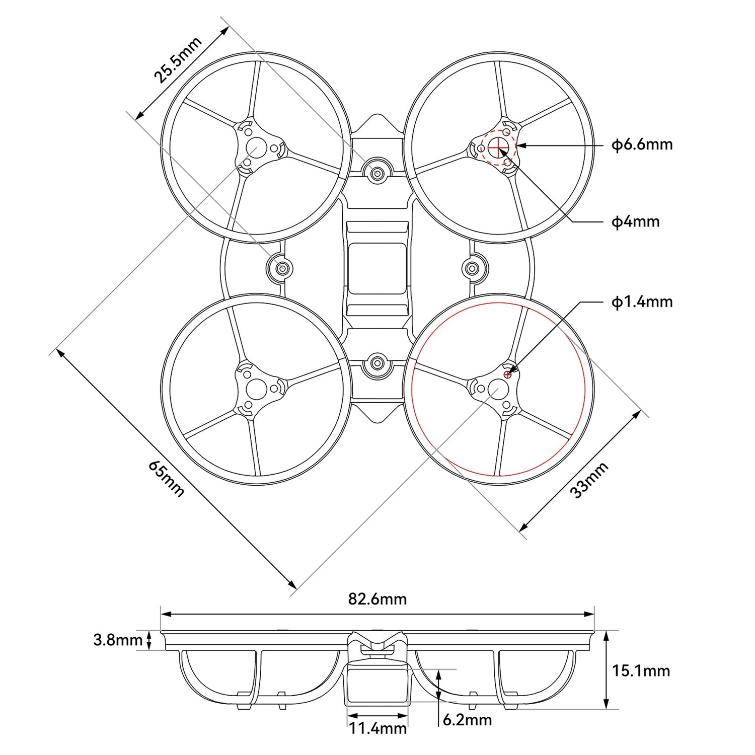 BETAFPV Air65 II Brushless Whoop Frame Orange