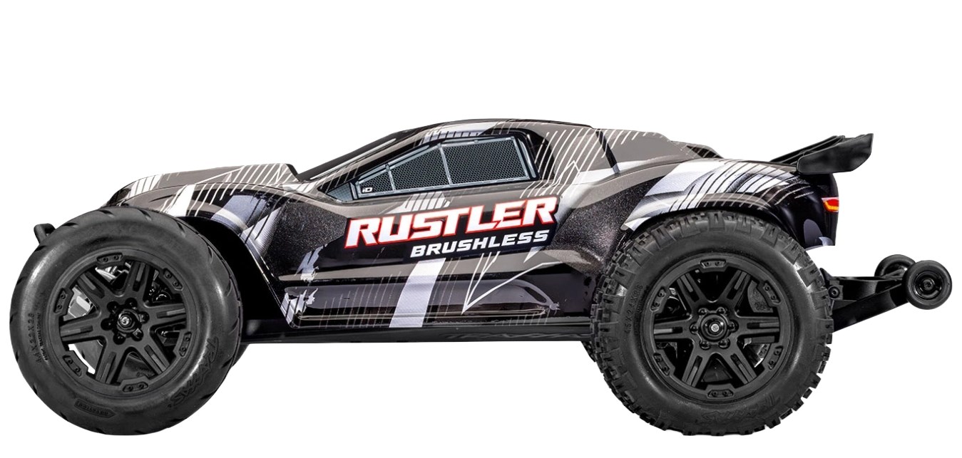 Traxxas Rustler 2WD BL 3S RTR Sort