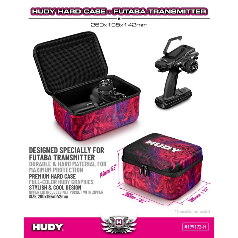 HUDY Hard Case - 260x195x14mm Transmitter Futaba