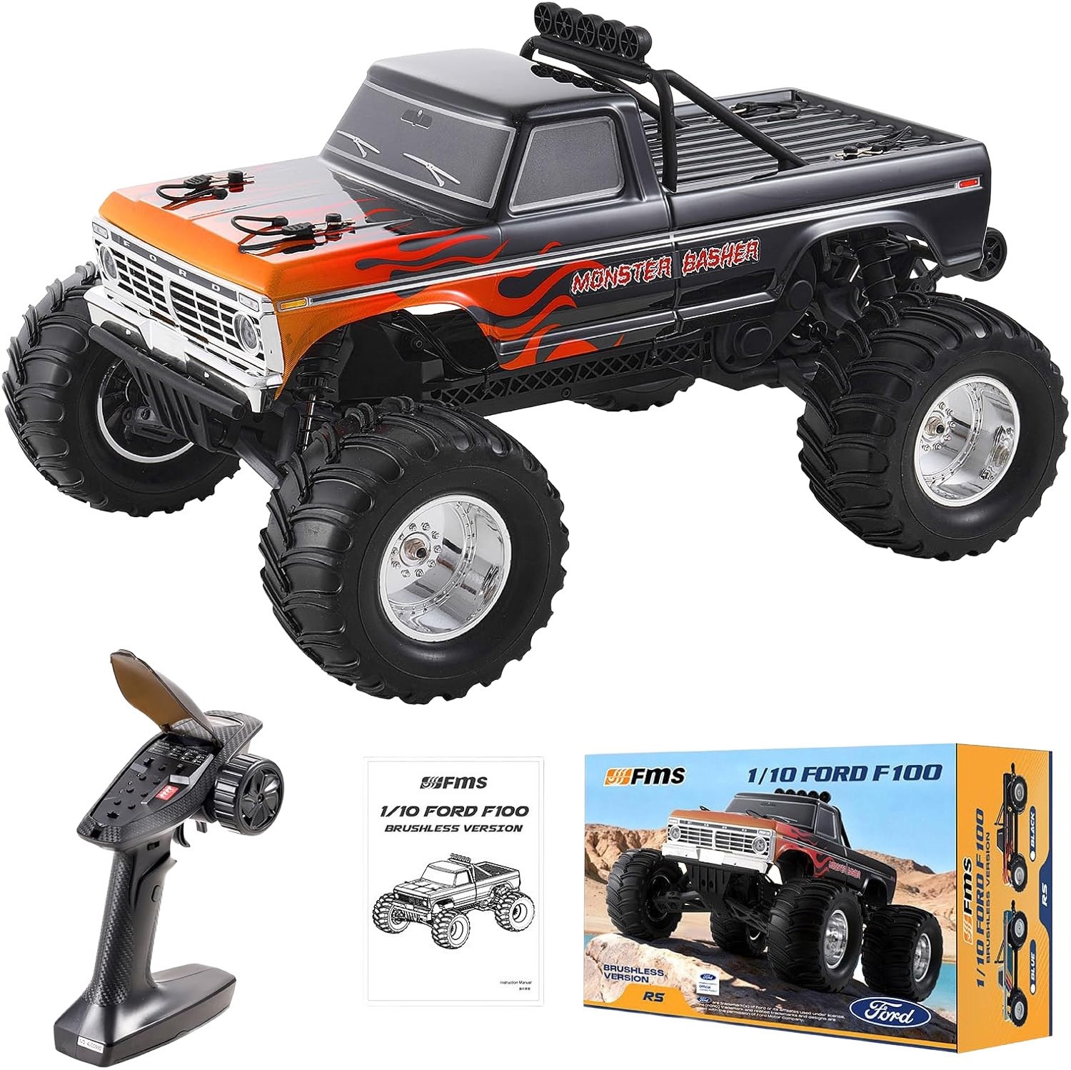FMS Ford F-100 Monster Truck BL 1/10 2WD RS Black