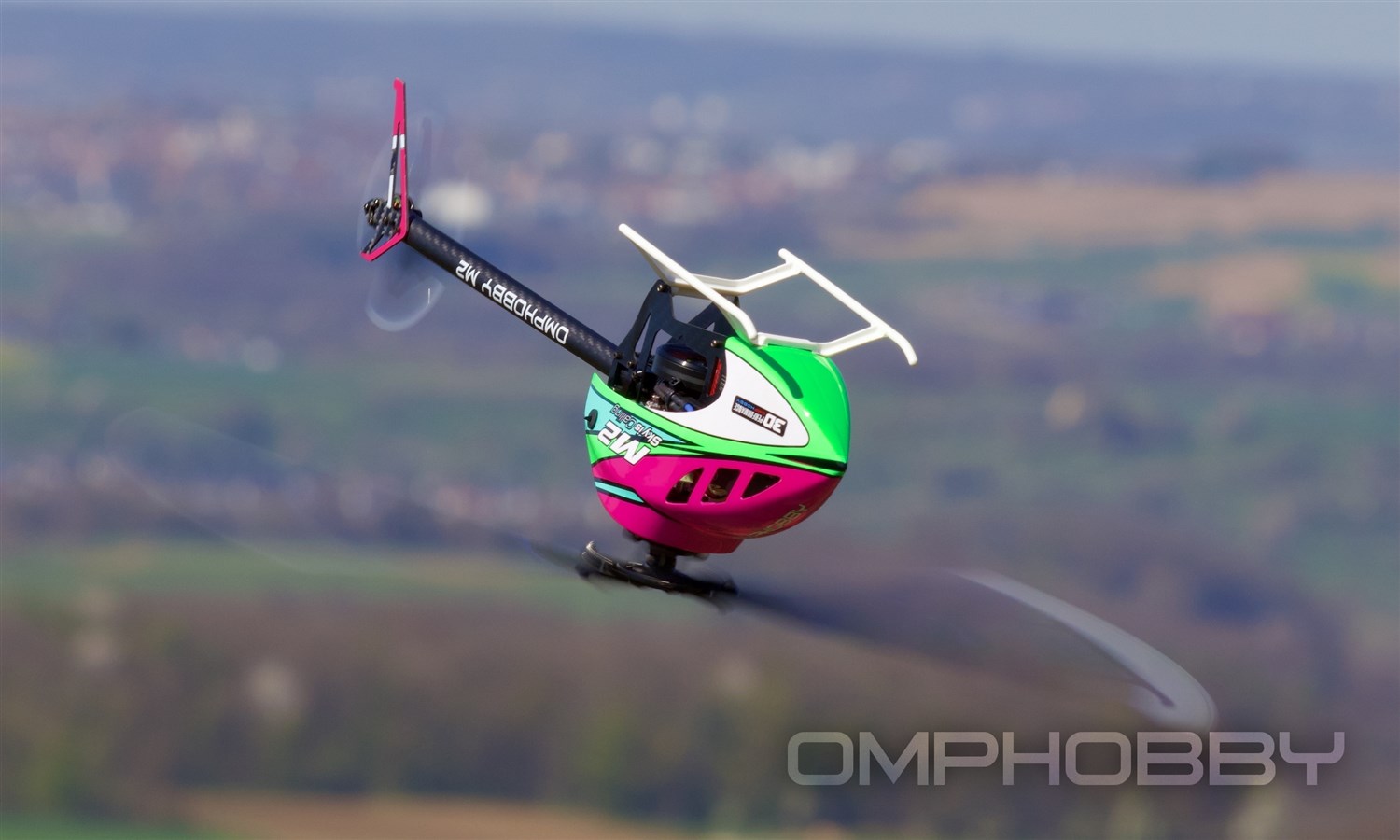 OMP Hobby M2 V3 PRO OFS3+ Helikopter - Lyserød