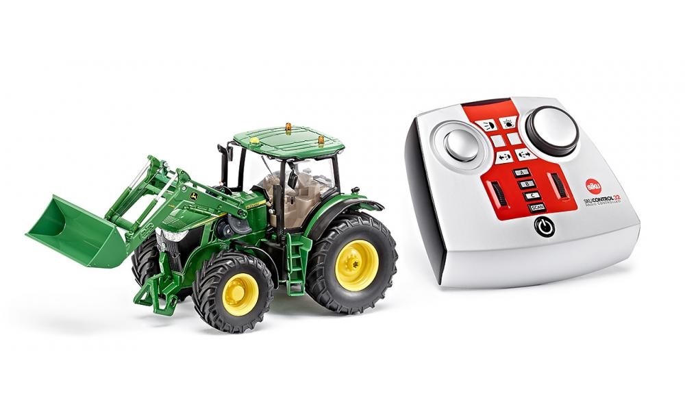 SIKU John Deere 7R m. Frontlaster - 1:32
