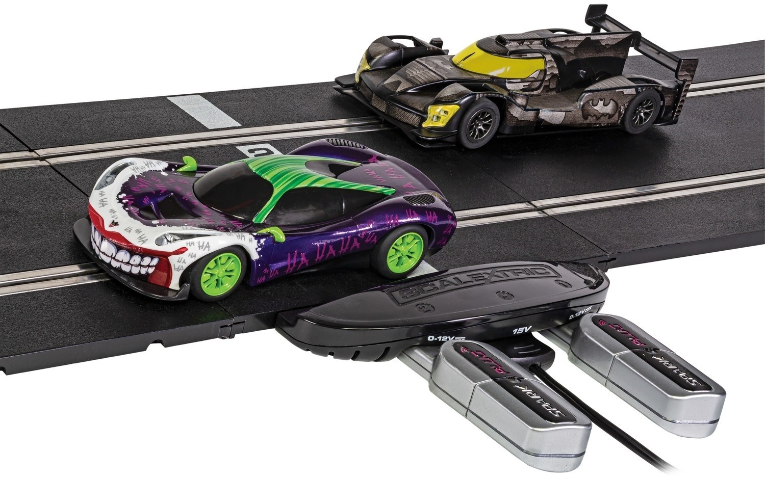 Scalextric Racerbane - Spark Plug Batman vs Joker
