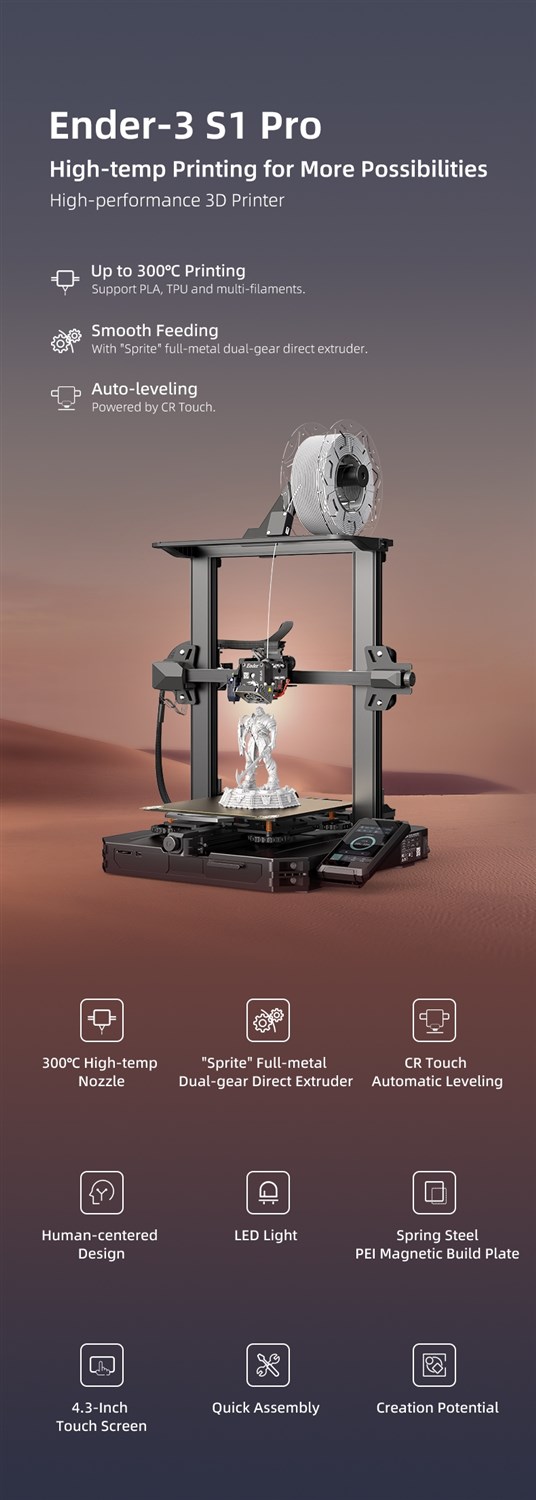  Creality Ender-3 S1 PRO- 3D-printer