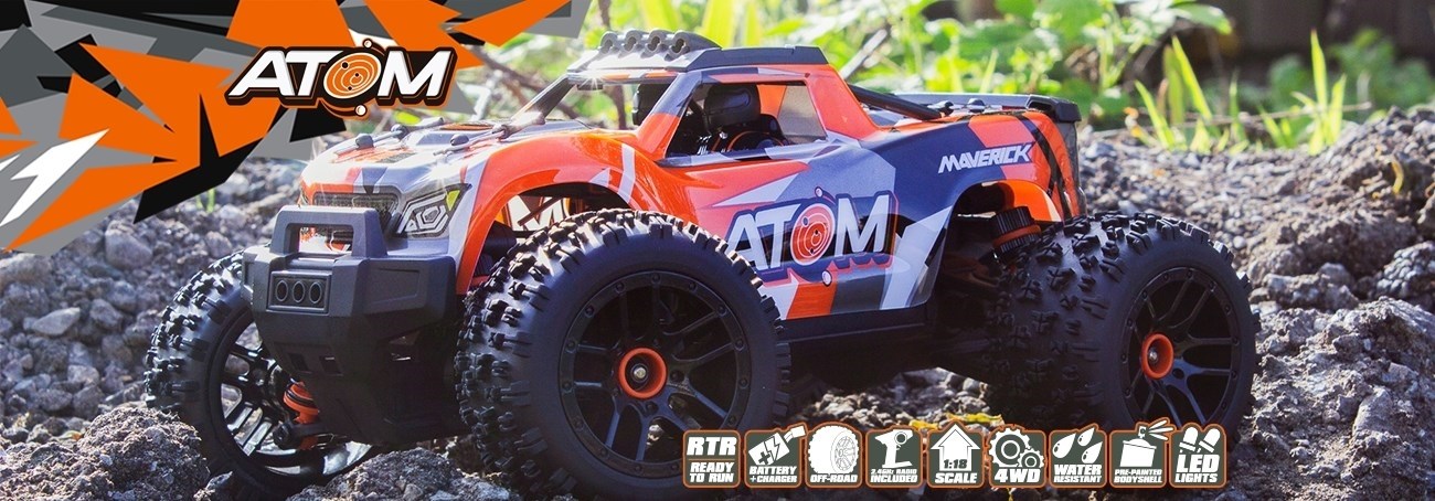 Maverick Atom 1:18 4WD Truck Orange - Komplet