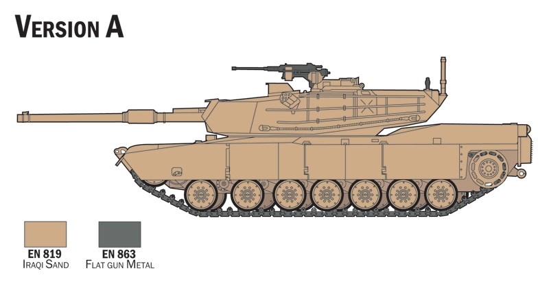 ITALERI 1:72 - M1 Abrams - Startsæt