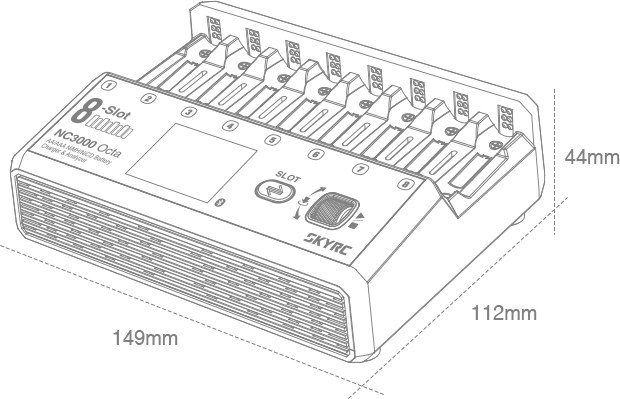SkyRC NC3000 Octa Cell-oplader