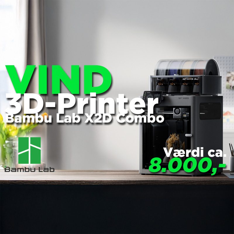 Vind 3D-Printer Bambu Lab X2D Combo
